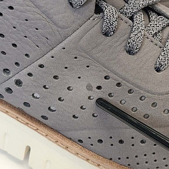 Cole Haan ZEROGRAND Perforated Oxford Marine Grey Nubuck Mens Size 11 - Picture 15 of 16